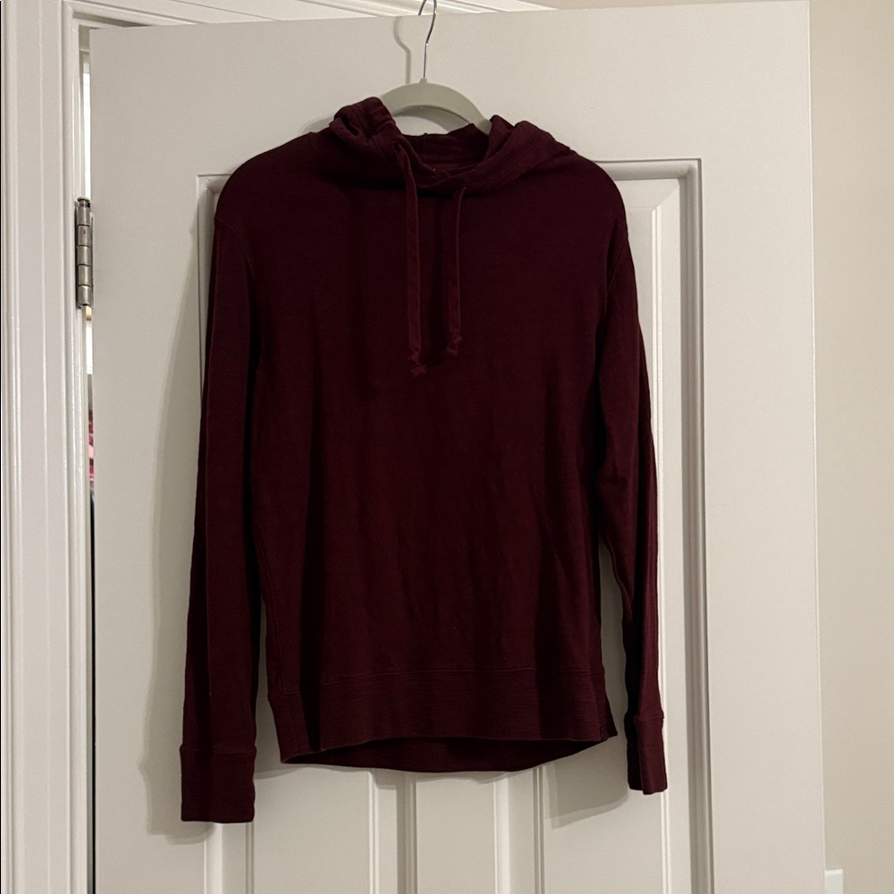 Faherty Burgundy Hoodie Sweater